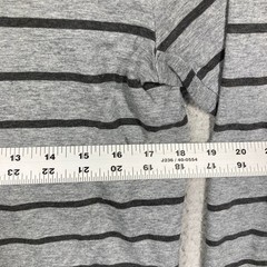 Patagonia Henley Shirt Mens Medium Grey Striped Organic Cotton Long Sleeve