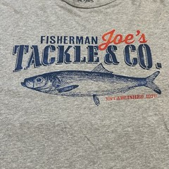 Chaps T Shirt Men’s XL Gray Short Sleeves Fisherman Fishing Crewneck Cotton