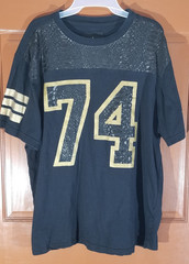 Maxi Milian Shirt Men XL Black Gold 74 Snakeskin Athletic Streetwear Tee