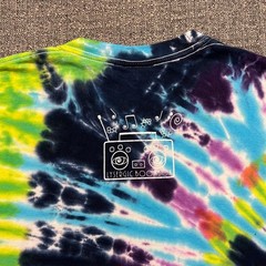 Lysergic Boombox Tie Dye Shirt Mens Medium Colortone Psychedelic Trippy Graphic