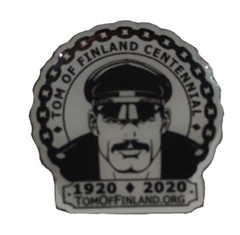 Tom of Finland 100th Birthday 100 T-shirt Tee Shirt and Pin Enamel Lapel Pin