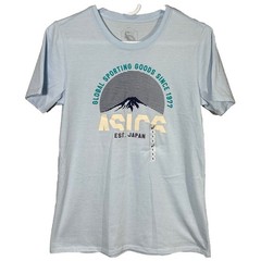 ASICS Mountain T-Short Short Sleeve Baby Blue Men’s Size Small New Comfort Soft
