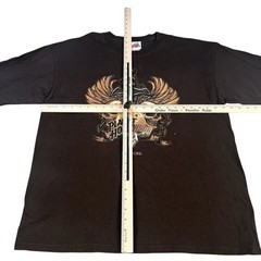Vintage 1998 Planet Hollywood New York Skull Sword Graphic T-Shirt Mens XL Black