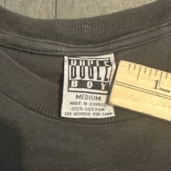 Vintage Bugle Boy Shirt Medium Single Stitch Sun Faded Gradient Neon Rainbow 90s
