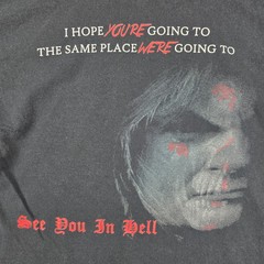 Steve Grimmett’s Grim Reaper Autograph Concert Shirt Med See You in Hell Signed
