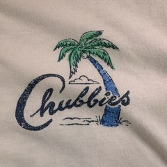 Chubbies Mens XXL White Graphic Tank Top Tiger Hammock Tropical Palm Tree 2XL
