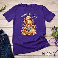 Happy Fall Yall Shirt Scarecrow Pumpkin Autumn Thanksgiving Unisex T-shirt
