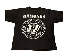 Vintage Ramones Presidential Seal Men’s XL Band T-Shirt Faded Black Punk Rock