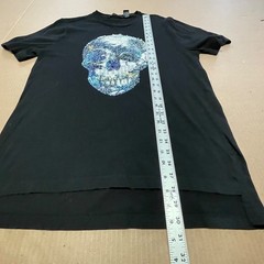 Sean John Men’s Medium Black Reversible Sequin Skull & I Am Limited Edition Tee