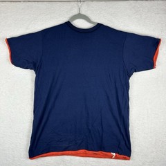 VTG 80s Two Tone Double Face T-Shirt Short Sleeve Sweatshirt XL Orange Blue USA