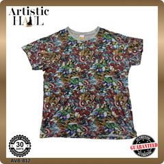 Marvel Comics Multicolor All-Over Superhero T-Shirt Size M Men’s Lot