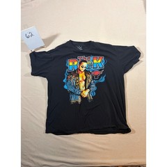 WWE The Rock Graphic T-Shirt Mens Large Black Brahma Bull Dwayne Johnson Retro