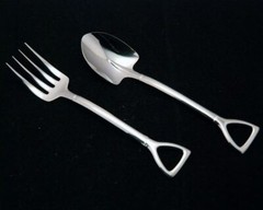 eve-mode The country story Scoop Shovel Spoon & Fork Large Stainless Steel
