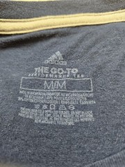 Adidas The Go To Performance Tee Mens Size Medium T-Shirt Black With White Logo