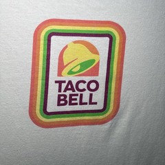 Taco Bell Classic Logo Retro Men’s Yellow T-Shirt Size Med