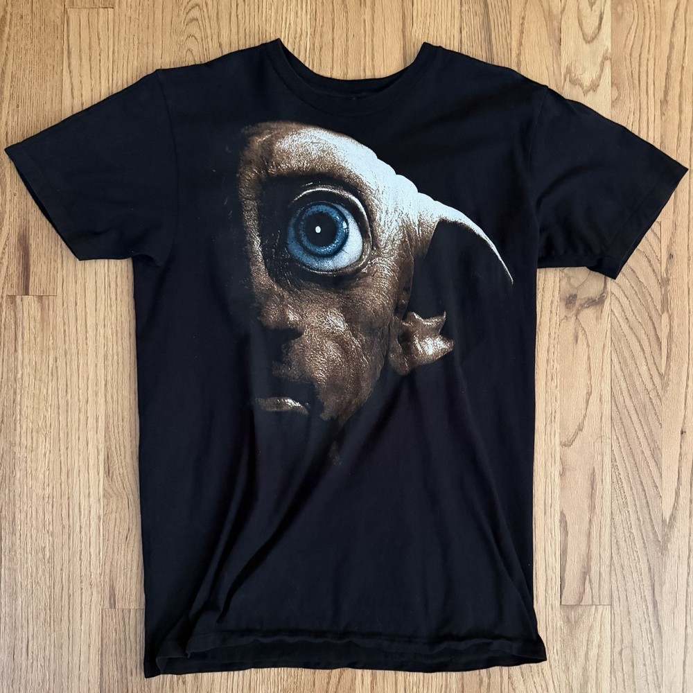 Harry Potter Rare Promo The Making Of Dobby Big Face Black T-Shirt Size MD