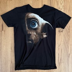Harry Potter Rare Promo The Making Of Dobby Big Face Black T-Shirt Size MD
