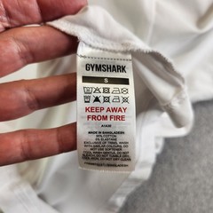 Gymshark Shirt Mens S White Essential Oversized Tee Muscle Gym Loose Fit