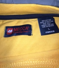 Vintage Y2K Mecca Logo Yellow Skate Streetwear Shirt Sz L RARE