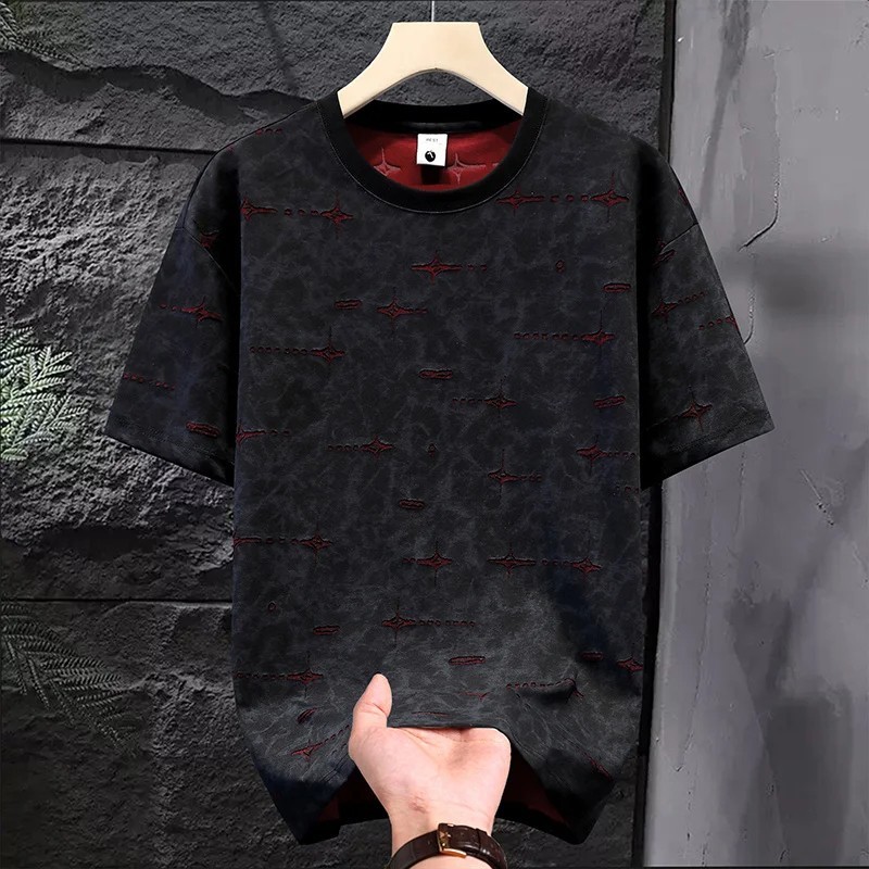 Men’s Ripped Streetwear Vintage Distressed Oversized Cotton Graphic T-Shirt