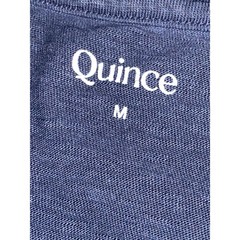 Quince Men’s Navy Blue V Neck Short Sleeve Casual Plain Tee Basic T-Shirt Top M