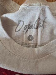 Doja Cat as red devil on white t-shirt size large
