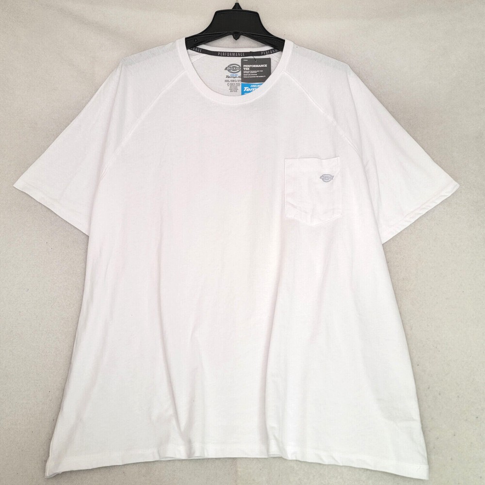 DICKIES Cooling Shirt MENS 3XL XXXL WHITE Fast Dry POCKET Tee Casual Work NWT