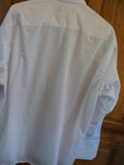 Albert Nipon Men’s White Shirt Classic Casual Cuff Style Large 17 1/2, 32-33