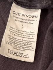 Outerknown Saltwater Slub T Shirt Mens L Brown Pocket Tee 100% Organic Cotton