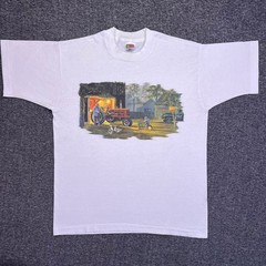 VTG 90s Common Ground Graphic Shirt Mens L White Single Stitched Dave Barnhouse