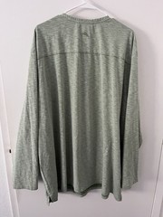 Tommy Bahama Islandzone Heather Green Henley Long Sleeve Space Dye UPF 30 3XLB