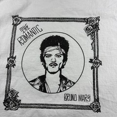 Bruno Mars “The Romantic” Promo Men’s XL White Oversized T-Shirt #7A