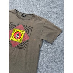 Volcom Mens Graphic T-Shirt Large Geometric Stone Logo Skate Surf Tee