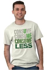 Earth Day Climate Change U Me Consume Less Womens or Mens Crewneck T Shirt Tee