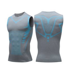 Men’s New Vitaboost Compression Shirt Version Ionic Shaping Sleeveless Vest