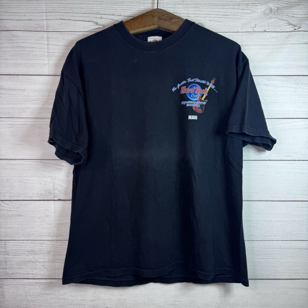 Hard Rock Cafe Guitar Signature Series Maui Hawaii Vintage T-Shirt Size Large