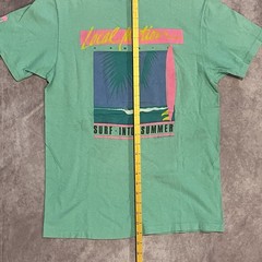 Vintage 1987 Green Local Motion Hawaii Surf Single Stitch T-Shirt Boys Medium