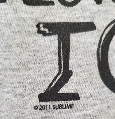 NEW 2011 Licensed SUBLIME Let The Lovin’ T-SHIRT Size: Sm. Bay Island Sportswear