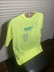Wolverine Homemade Stencil T-shirt Neon Lime Medium Cotton Short Sleeved NWOT