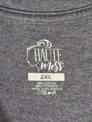 Haute Mess T-Shirt Womens 2XL Navy Not All Heroes Wear Capes Mask Graphic Tee