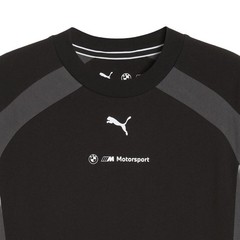PUMA Bmw M Motorsport Lifestyle Crew Neck Long Sleeve T-Shirt Mens Black Casual