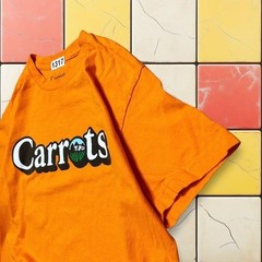 Y2K Carrots Orange Skater T Shirt Men Size M Cotton Short Sleeve Anwar Street