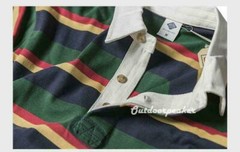 NON STOCK Retro Men Long Sleeve Shirts Collar Casual Striped Button-Up Collar