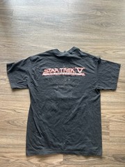 Startrek Black T shirt Graphic Vintage 1980 Licensed 1989, Single Stitch USA