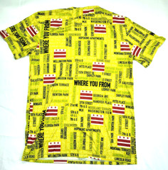 Washington DC Metro TWHERE YOU FROM? Map T Shirt Men’s MEDIUM