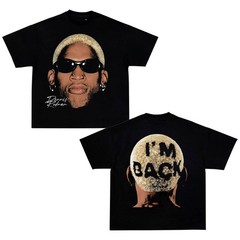 Dennis Rodman I’m Back Double Sided Graphic T-Shirt Streetwear Tee
