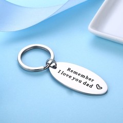 Stainless Steel Daddy Father’s Gift Keychain – Remember I Love You Dad Keycha…
