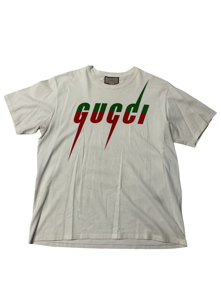 Gucci Logo Graphic T Shirt White Green Red Made In Italy Mens XXXL 3XL