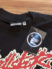 Hellstar graphic T-Shirt black and red and white, medium fit true to size