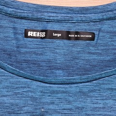 REI Co-op T-Shirt Mens L Blue Short Sleeve Activewear Hiking Performance
